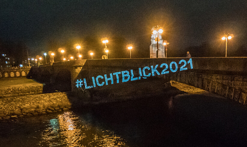 #Lichtblick2021 an der Wittelsbacherbrücke